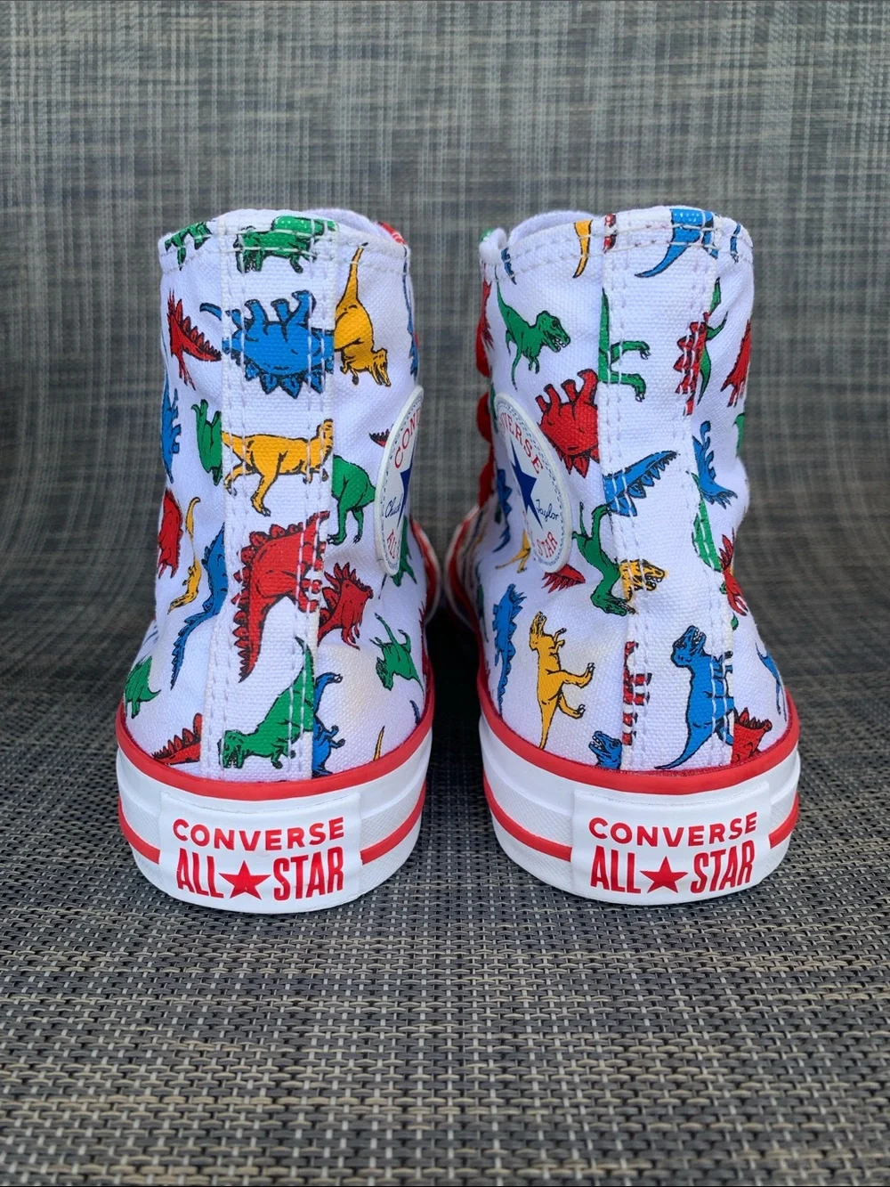 Converse All Star Dinoverse Kid High-Top Sneakers Dinosaur Print Canvas size 3.5